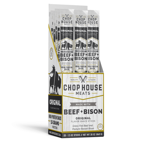 Chop House | Snack Sticks | Beef+Bison Original